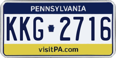 PA license plate KKG2716
