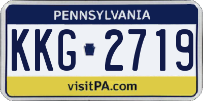 PA license plate KKG2719