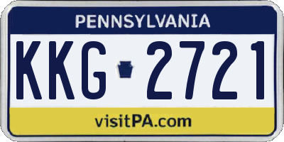 PA license plate KKG2721