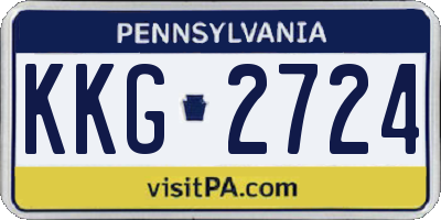 PA license plate KKG2724