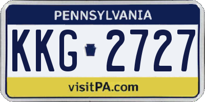 PA license plate KKG2727