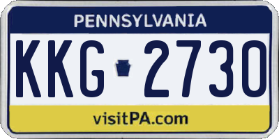 PA license plate KKG2730