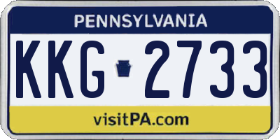 PA license plate KKG2733