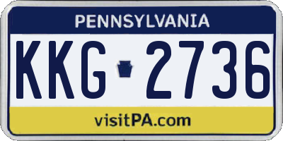 PA license plate KKG2736