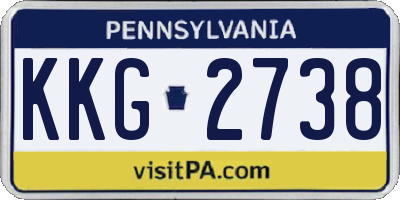 PA license plate KKG2738