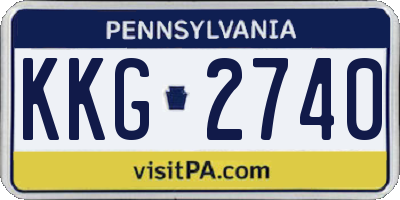 PA license plate KKG2740