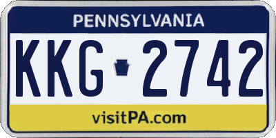 PA license plate KKG2742