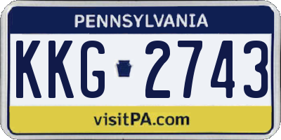PA license plate KKG2743