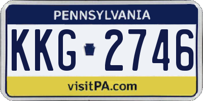 PA license plate KKG2746