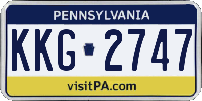 PA license plate KKG2747