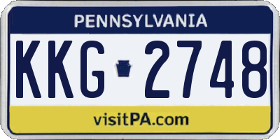PA license plate KKG2748