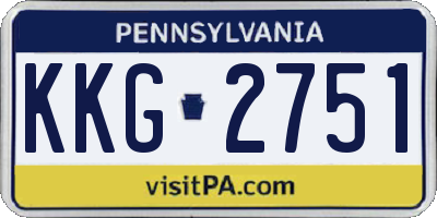 PA license plate KKG2751