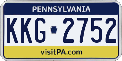 PA license plate KKG2752