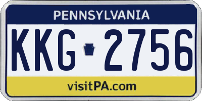 PA license plate KKG2756