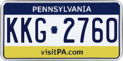 PA license plate KKG2760