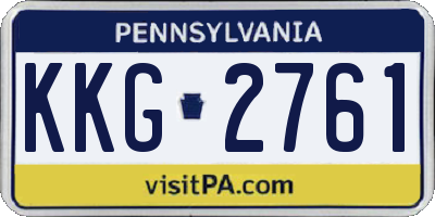 PA license plate KKG2761