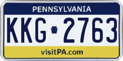 PA license plate KKG2763