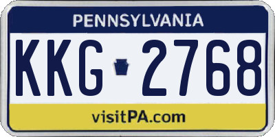 PA license plate KKG2768