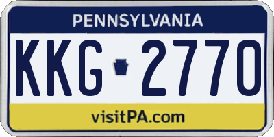 PA license plate KKG2770