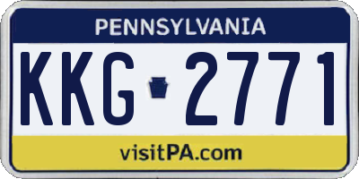 PA license plate KKG2771