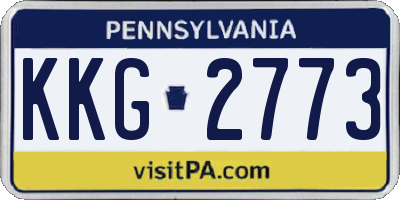 PA license plate KKG2773