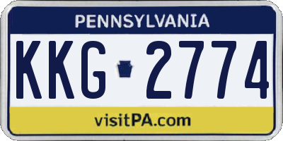 PA license plate KKG2774