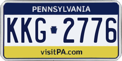 PA license plate KKG2776