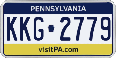 PA license plate KKG2779