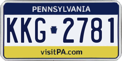 PA license plate KKG2781