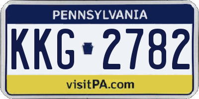 PA license plate KKG2782