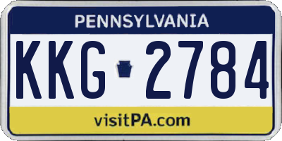 PA license plate KKG2784