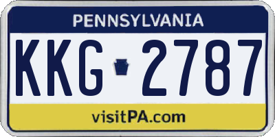 PA license plate KKG2787