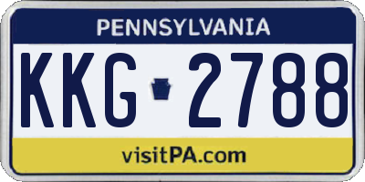 PA license plate KKG2788