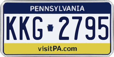 PA license plate KKG2795