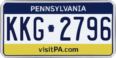 PA license plate KKG2796