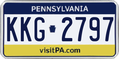 PA license plate KKG2797