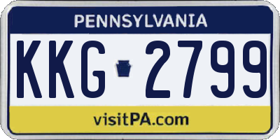PA license plate KKG2799