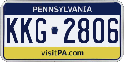PA license plate KKG2806