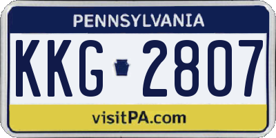 PA license plate KKG2807