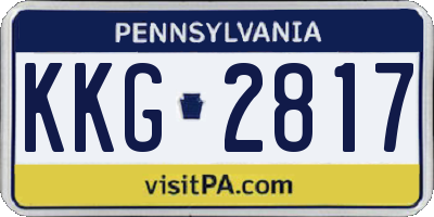 PA license plate KKG2817