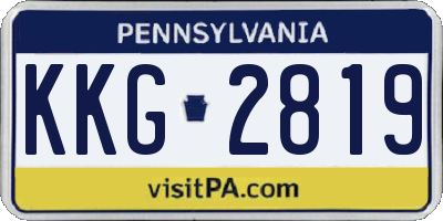 PA license plate KKG2819