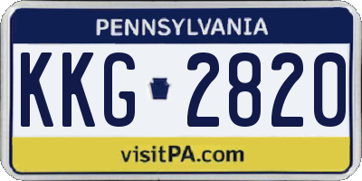PA license plate KKG2820