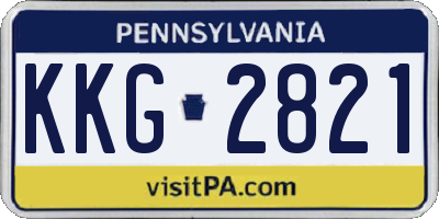 PA license plate KKG2821