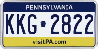 PA license plate KKG2822