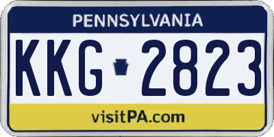 PA license plate KKG2823