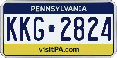 PA license plate KKG2824