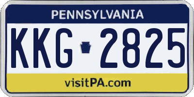 PA license plate KKG2825