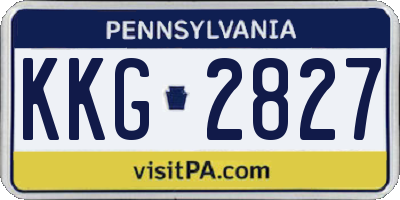 PA license plate KKG2827