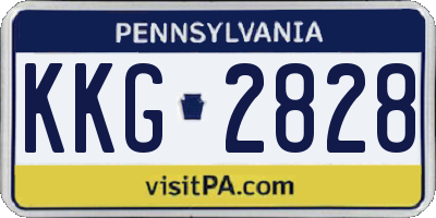 PA license plate KKG2828