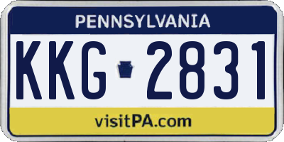 PA license plate KKG2831